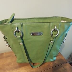 Coach Green Leather Shoulder Bag